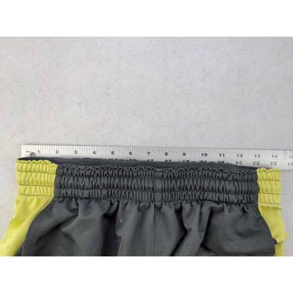 Nike Drifit Athletic Shorts Size L Gray & Yellow Embroidered Swoosh Logo - Picture 10 of 11